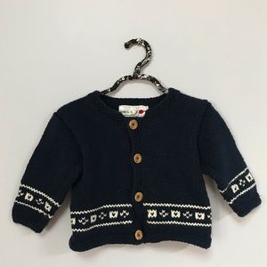 Navy baby sweater